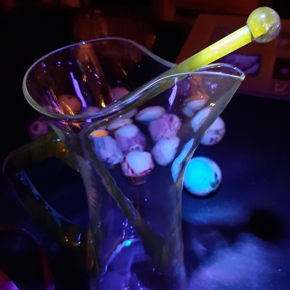 Kastrup Holmegaard Martini Pitcher UG W/ Stirrer RETRO Art Deco Uranium Glass UG - Picture 3 of 5